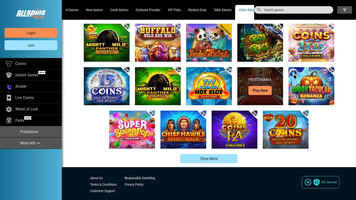 Casino Games Library